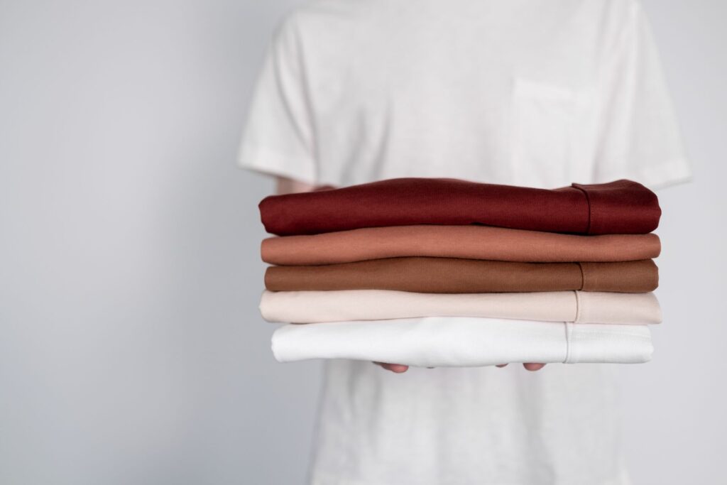 linen closet with neatly folded shelves