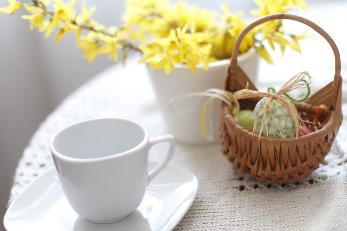 Fresh spring flowers for spring cleaning